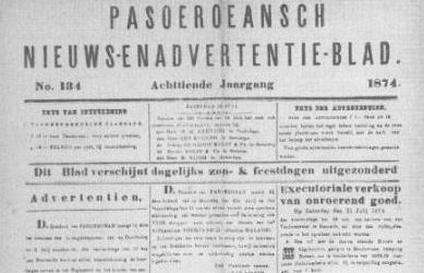 Koran Koran Kuno Terbitan Pasuruan Tempo Dulu